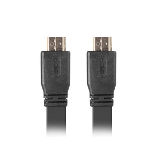 Lanberg HDMI M/M V2.0 cable 1m, 4K flat, black Lanberg HDMI M/M V2.0 cable 1m, 4K flat, black