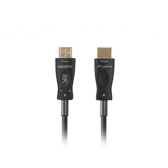Lanberg HDMI M/M v2.1 cable 40m optical black aoc Lanberg HDMI M/M v2.1 cable 40m optical black aoc