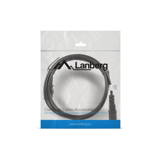 Lanberg extension power supply cable IEC 320 C13 -> C14 1.8m VDE, black Lanberg extension power supply cable IEC 320 C13 -> C14 1.8m VDE, black