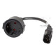 Lanberg extension power supply cable IEC 320 C14 -> Schuko (F) 20cm, black Lanberg extension power supply cable IEC 320 C14 -> Schuko (F) 20cm, black