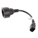 Lanberg extension power supply cable IEC 320 C14 -> Schuko (F) 20cm, black Lanberg extension power supply cable IEC 320 C14 -> Schuko (F) 20cm, black