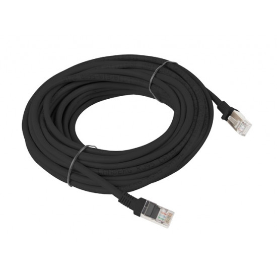 Lanberg patch cord CAT.5E 10m, black Lanberg patch cord CAT.5E 10m, black