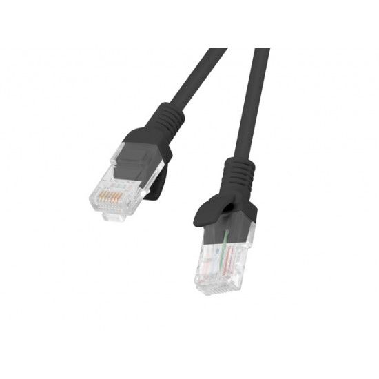 Lanberg patch cord CAT.5E 1m, black Lanberg patch cord CAT.5E 1m, black
