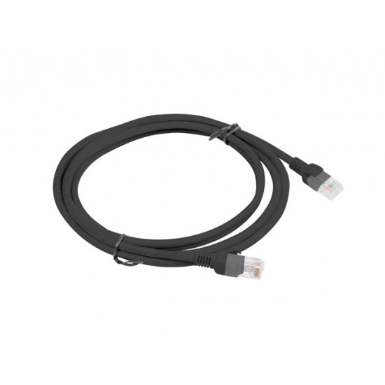 Lanberg patch cord CAT.6 2m, black Lanberg patch cord CAT.6 2m, black