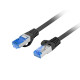 Lanberg patch cord CAT.6A FTP LSZH CCA 2m Fluke Passed, black