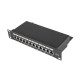 Lanberg patch panel 12port 1U 10" CAT.6 shielded, black Lanberg patch panel 12port 1U 10" CAT.6 shielded, black