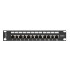Lanberg patch panel 12port 1U 10" CAT.6 shielded, black Lanberg patch panel 12port 1U 10" CAT.6 shielded, black