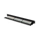 Lanberg patch panel 24 port 1U 19" CAT.5e utp with cable organizer black Lanberg patch panel 24 port 1U 19" CAT.5e utp with cable organizer black