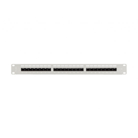 Lanberg patch panel 24 port 1U 19" CAT.5e utp with cable organizer grey Lanberg patch panel 24 port 1U 19" CAT.5e utp with cable organizer grey