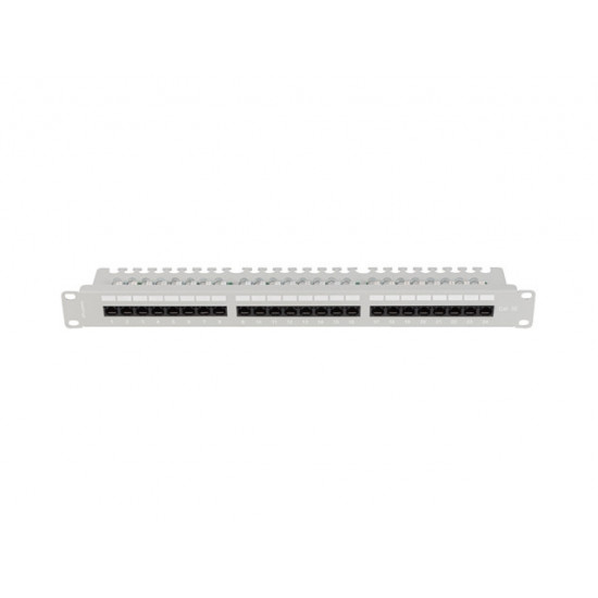 Lanberg patch panel 24 port 1U 19" CAT.5e utp with cable organizer grey Lanberg patch panel 24 port 1U 19" CAT.5e utp with cable organizer grey