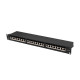Lanberg patch panel 24 port 1U 19" CAT.6a ftp with cable organizer shielded black Lanberg patch panel 24 port 1U 19" CAT.6a ftp with cable organizer shielded black