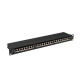Lanberg patch panel 24 port 1U 19" CAT.6a ftp with cable organizer shielded black Lanberg patch panel 24 port 1U 19" CAT.6a ftp with cable organizer shielded black