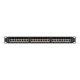 Lanberg patch panel 24 port 1U 19" CAT.6a ftp with cable organizer shielded black Lanberg patch panel 24 port 1U 19" CAT.6a ftp with cable organizer shielded black