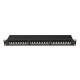 Lanberg patch panel 24 port 1U 19" CAT.6a ftp with cable organizer shielded black Lanberg patch panel 24 port 1U 19" CAT.6a ftp with cable organizer shielded black