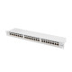 Lanberg patch panel 24 port 1U 19" CAT.6a ftp with cable organizer shielded grey Lanberg patch panel 24 port 1U 19" CAT.6a ftp with cable organizer shielded grey