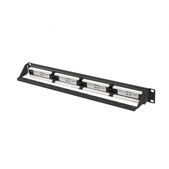 Lanberg patch panel 24 port 1U 19" CAT.6a utp black Lanberg patch panel 24 port 1U 19" CAT.6a utp black