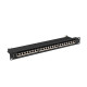 Lanberg patch panel 24 port 1U 19" CAT.7 ftp with cable organizer shielded black Lanberg patch panel 24 port 1U 19" CAT.7 ftp with cable organizer shielded black
