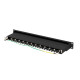 Lanberg patch panel 24 port 1U 19" CAT.7 ftp with cable organizer shielded black Lanberg patch panel 24 port 1U 19" CAT.7 ftp with cable organizer shielded black