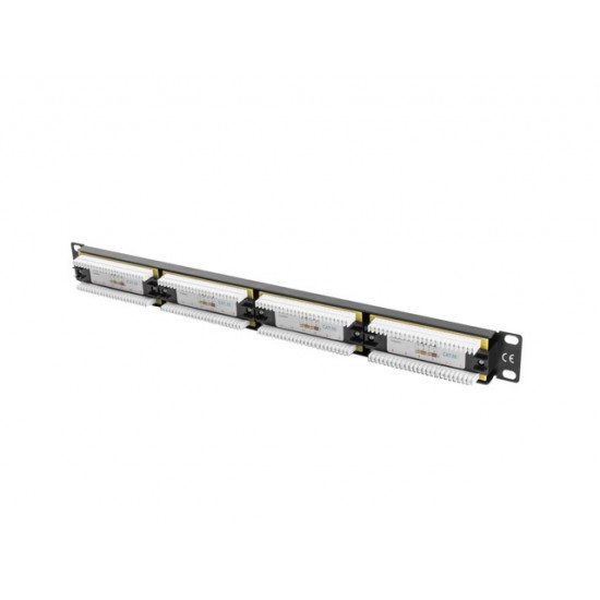 Lanberg patch panel 24 port 1U CAT.5E, black Lanberg patch panel 24 port 1U CAT.5E, black