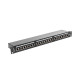 Lanberg patch panel 24 port 1U CAT.5E shielded, black Lanberg patch panel 24 port 1U CAT.5E shielded, black