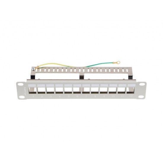 Lanberg patch panel blank 12 port 1U 10" ftp for keystone modules grey v2 Lanberg patch panel blank 12 port 1U 10" ftp for keystone modules grey v2
