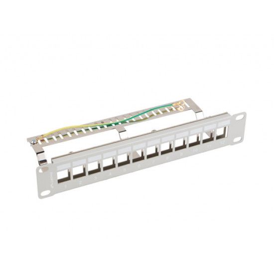 Lanberg patch panel blank 12 port 1U 10" ftp for keystone modules grey v2 Lanberg patch panel blank 12 port 1U 10" ftp for keystone modules grey v2