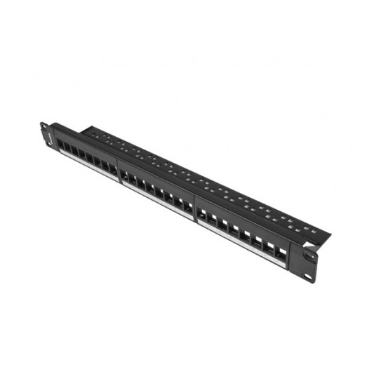 Lanberg patch panel blank 24 port 1U for keystone modules, black
