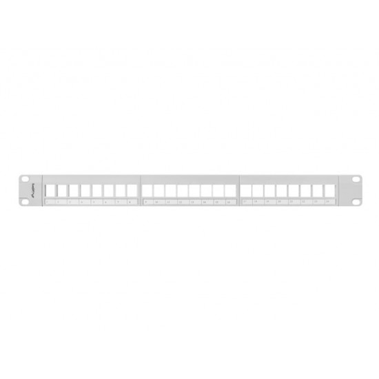 Lanberg patch panel blank 24 port 1U for keystone modules gray