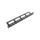 Lanberg patch panel blank 24 port 1U staggered with organizer for keystone modules, black