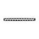 Lanberg patch panel blank 24 port 1U staggered with organizer for keystone modules, black