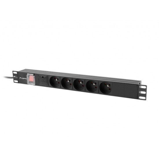 Lanberg power distribution unit (pdu) 19" 1U 10a 2m 5x french outlets black c14 Lanberg power distribution unit (pdu) 19" 1U 10a 2m 5x french outlets black c14