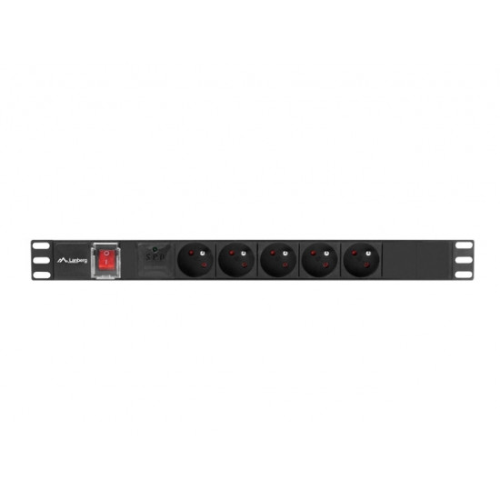 Lanberg power distribution unit (pdu) 19" 1U 10a 2m 5x french outlets black c14 Lanberg power distribution unit (pdu) 19" 1U 10a 2m 5x french outlets black c14