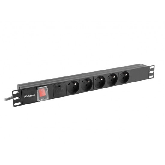 Lanberg power distribution unit (pdu) 19" 1U 10a 2m 5x french outlets black c14 Lanberg power distribution unit (pdu) 19" 1U 10a 2m 5x french outlets black c14