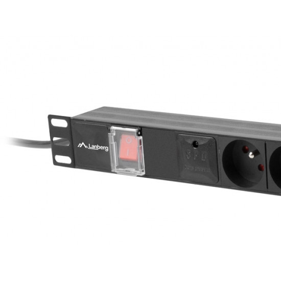 Lanberg power distribution unit (pdu) 19" 1U 10a 2m 5x french outlets black c14 Lanberg power distribution unit (pdu) 19" 1U 10a 2m 5x french outlets black c14