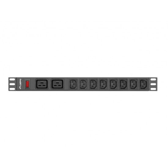 Lanberg power distribution unit (pdu) 19" 1U 16a 2m 2x c19 8x iec c13 sockets black c20 Lanberg power distribution unit (pdu) 19" 1U 16a 2m 2x c19 8x iec c13 sockets black c20