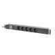 Lanberg power distribution unit (pdu) 19" 1U 16a 2m 5x schuko outlets black Lanberg power distribution unit (pdu) 19" 1U 16a 2m 5x schuko outlets black
