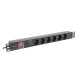 Lanberg power distribution unit (pdu) 19" 1U 16a 2m 6x schuko outlets black Lanberg power distribution unit (pdu) 19" 1U 16a 2m 6x schuko outlets black
