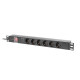 Lanberg power distribution unit (pdu) 19" 1U 16a 2m 6x schuko outlets black Lanberg power distribution unit (pdu) 19" 1U 16a 2m 6x schuko outlets black
