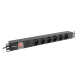 Lanberg power distribution unit (pdu) 19" 1U 16a 6x french outlets 2m black