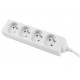 Lanberg power strip 1.5m, 4 sockets, french quality-grade copper cable, white Lanberg power strip 1.5m, 4 sockets, french quality-grade copper cable, white