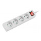 Lanberg power strip 1.5m, 4 sockets, french with circuit breaker quality-grade copper cable, white