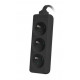 Lanberg power strip 3m, 3 sockets, french quality-grade copper cable, black Lanberg power strip 3m, 3 sockets, french quality-grade copper cable, black