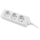Lanberg power strip 3m, 3 sockets, french quality-grade copper cable, white