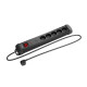 Lanberg surge protector sp1 1.5m 5x french outlets black Lanberg surge protector sp1 1.5m 5x french outlets black