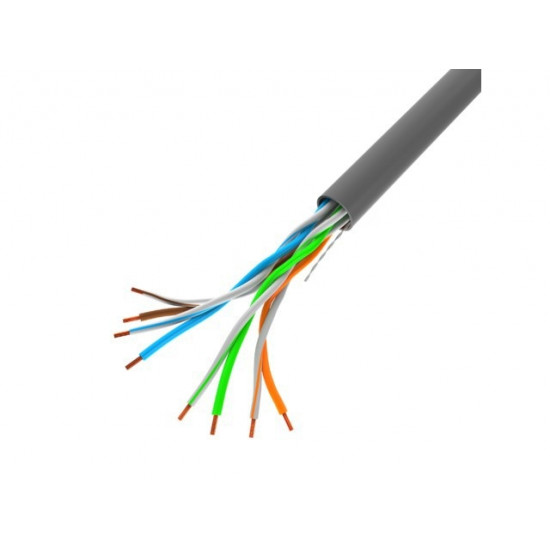 Lanberg LAN cable CAT.5e utp 100m solid cu grey fluke passed Lanberg LAN cable CAT.5e utp 100m solid cu grey fluke passed