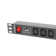Lanberg power distribution unit (PDU) 19"1U 10A 10 SOCKETS 2M, black
