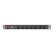 Lanberg power distribution unit (PDU) 19"1U 10A 7 SOCKETS SCHUKO 2M, black Lanberg power distribution unit (PDU) 19"1U 10A 7 SOCKETS SCHUKO 2M, black
