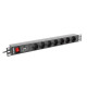 Lanberg power distribution unit (PDU) 19"1U 10A 7 SOCKETS SCHUKO 2M, black Lanberg power distribution unit (PDU) 19"1U 10A 7 SOCKETS SCHUKO 2M, black