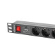 Lanberg power distribution unit (PDU) 19"1U 10A 7 SOCKETS SCHUKO 2M, black Lanberg power distribution unit (PDU) 19"1U 10A 7 SOCKETS SCHUKO 2M, black