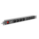 Lanberg power distribution unit (PDU) 19"1U 10A 8 SOCKETS 2M, black
